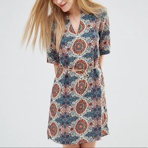 Vero Moda Printed Pencil Dress With V Neck